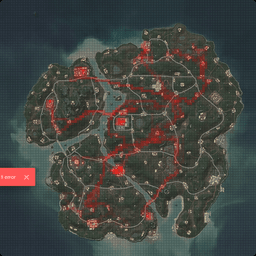 Sanhok landings heatmap