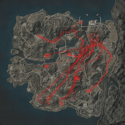 Taego landings heatmap
